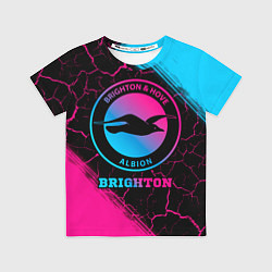 Футболка детская Brighton Neon Gradient, цвет: 3D-принт
