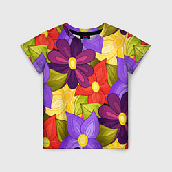 Футболка детская MULTICOLORED PANSIES, цвет: 3D-принт