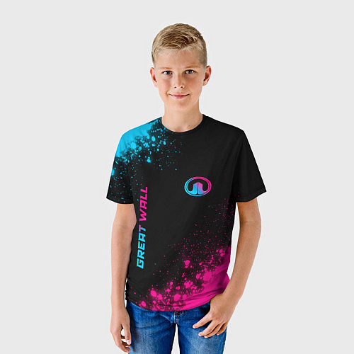 Детская футболка Great Wall Neon Gradient / 3D-принт – фото 3