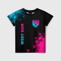 Футболка детская West Ham Neon Gradient, цвет: 3D-принт