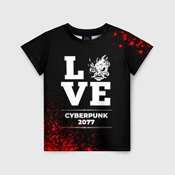 Футболка детская Cyberpunk 2077 Love Классика, цвет: 3D-принт
