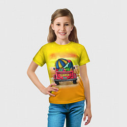 Футболка детская Summer time Пикап с арбузами, цвет: 3D-принт — фото 2