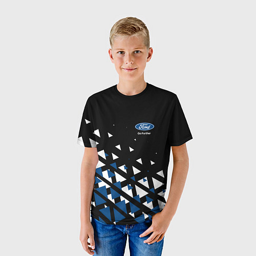 Детская футболка Ford треугольники / 3D-принт – фото 3