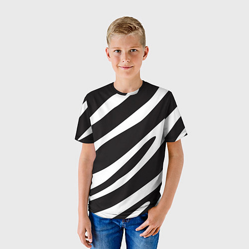Детская футболка Анималистичный рисунок зебра / 3D-принт – фото 3