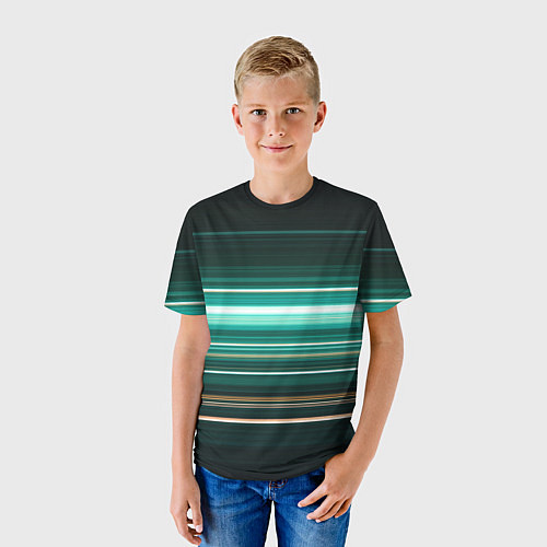 Детская футболка Градиент фейерверк / 3D-принт – фото 3