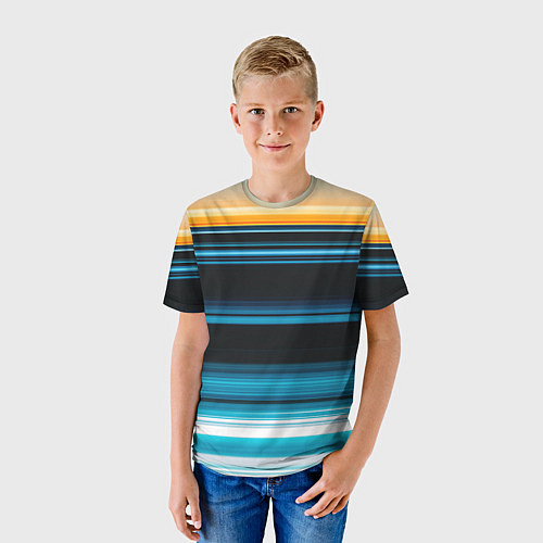 Детская футболка Градиент восход солнца / 3D-принт – фото 3