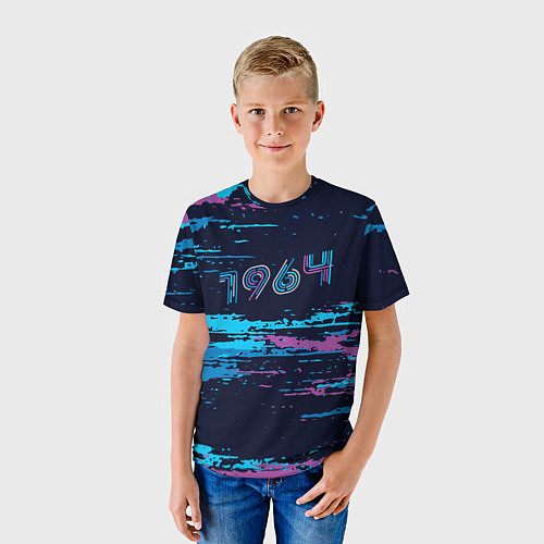 Детская футболка 1964 год рождения - НЕОН / 3D-принт – фото 3