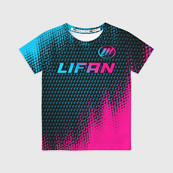 Футболка детская Lifan Auto Neon Gradient, цвет: 3D-принт