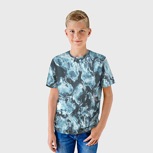 Детская футболка Холодная ледяная броня - Синий / 3D-принт – фото 3
