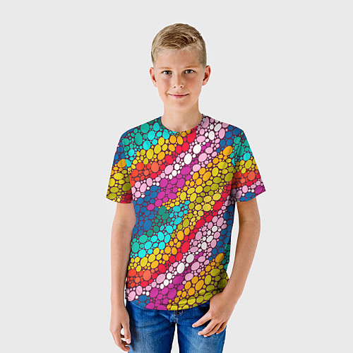 Детская футболка Абстракция - радужное настроение / 3D-принт – фото 3