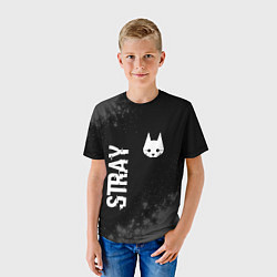 Футболка детская Stray Glitch на темном фоне, цвет: 3D-принт — фото 2
