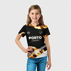 Футболка детская Porto legendary sport fire, цвет: 3D-принт — фото 2