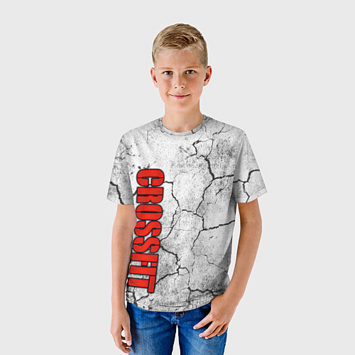 Детская футболка КРОССФИТ - ТРЕСНУВШАЯ ЗЕМЛЯ / 3D-принт – фото 3