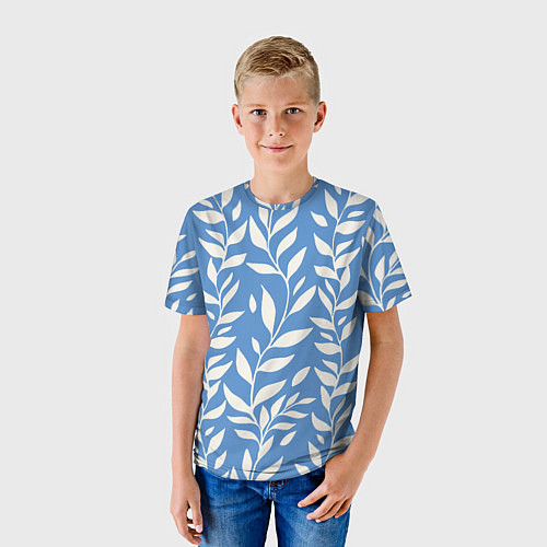 Детская футболка Цветы Голубого Луга / 3D-принт – фото 3
