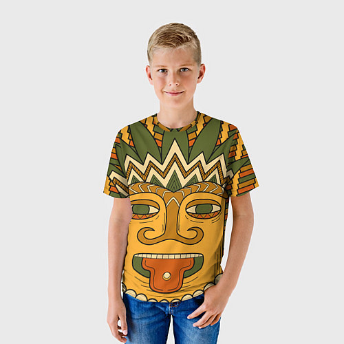 Детская футболка Polynesian tiki CHILLING / 3D-принт – фото 3