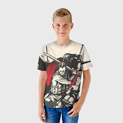 Детская футболка Воин-самурай в деле / 3D-принт – фото 3