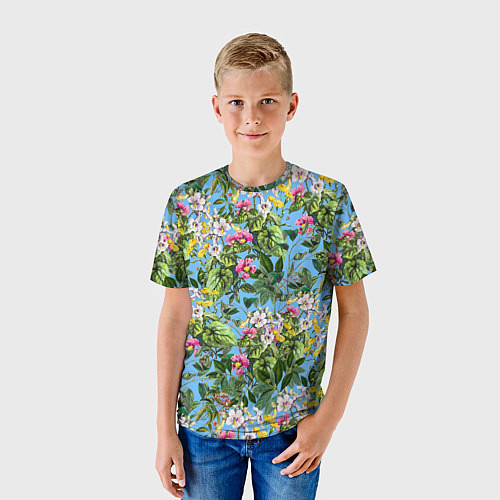 Детская футболка Милые Цветы / 3D-принт – фото 3
