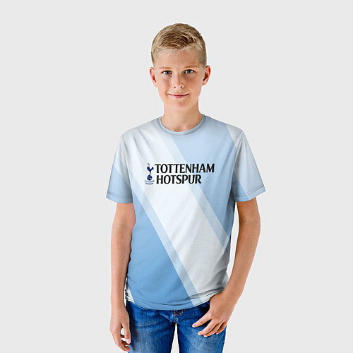 Детская футболка Tottenham hotspur Голубые полосы / 3D-принт – фото 3