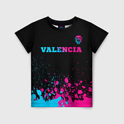 Футболка детская Valencia - neon gradient: символ сверху, цвет: 3D-принт