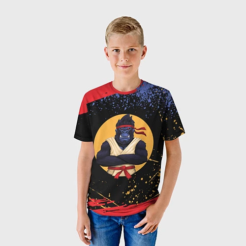 Детская футболка Карате горилла / 3D-принт – фото 3