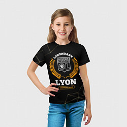 Футболка детская Лого Lyon и надпись legendary football club на тем, цвет: 3D-принт — фото 2