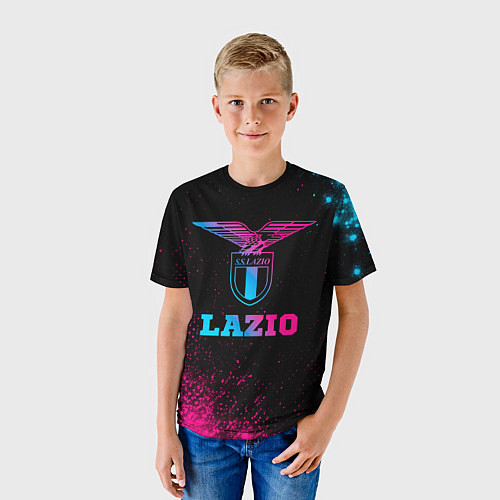 Детская футболка Lazio - neon gradient / 3D-принт – фото 3