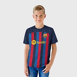 Футболка детская Барселона форма 20222023, цвет: 3D-принт — фото 2