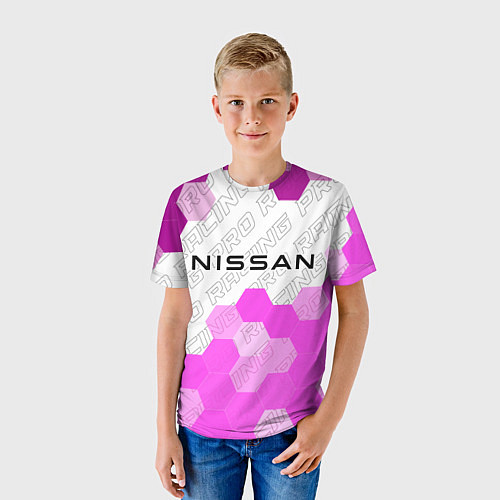 Детская футболка Nissan pro racing: символ сверху / 3D-принт – фото 3