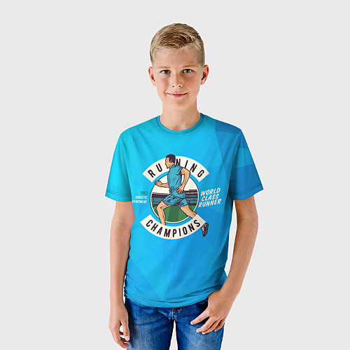 Детская футболка Бегун: спорт / 3D-принт – фото 3