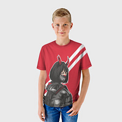 Футболка детская Девушка - Аниме с рожками, цвет: 3D-принт — фото 2