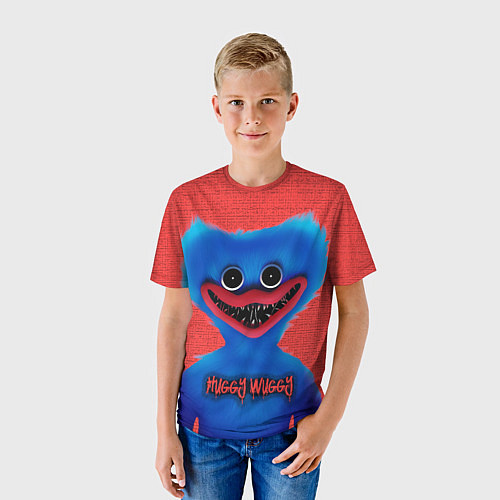Детская футболка Хаги Ваги на красном фоне / 3D-принт – фото 3