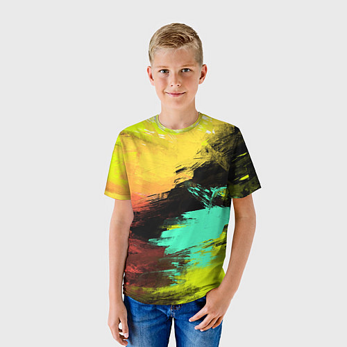 Детская футболка Яркий красочный гранж / 3D-принт – фото 3