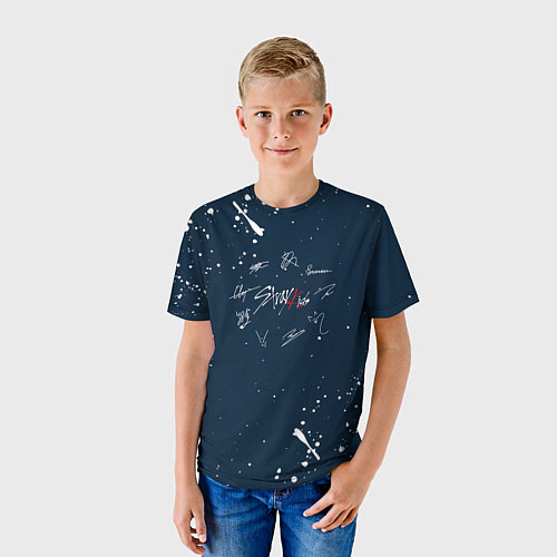 Детская футболка Stray Kids - брызги / 3D-принт – фото 3