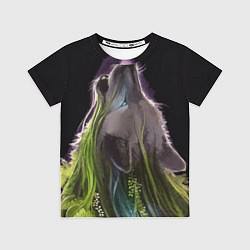 Футболка детская Волчица - друид, цвет: 3D-принт
