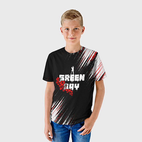 Детская футболка Green day - абстракция / 3D-принт – фото 3