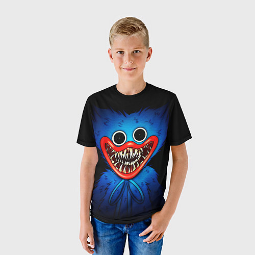 Детская футболка Хаги Ваги на чёрном фоне / 3D-принт – фото 3