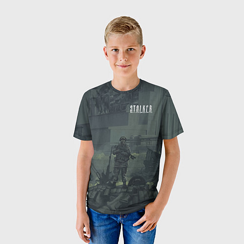 Детская футболка STALKER Военный Возле ЧАЭС / 3D-принт – фото 3