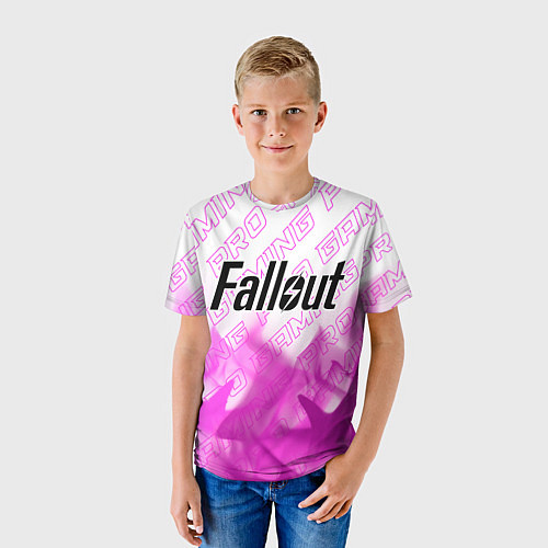 Детская футболка Fallout pro gaming: символ сверху / 3D-принт – фото 3