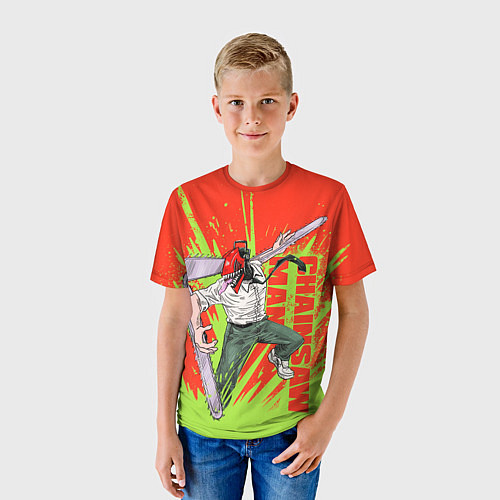Детская футболка Человек-бензопила : Дэндзи резня / 3D-принт – фото 3