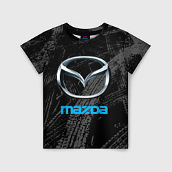 Футболка детская Mazda - следы шин, цвет: 3D-принт