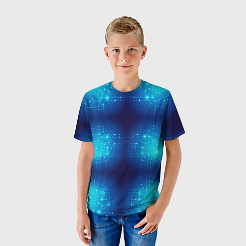 Детская футболка Неоновые проводники - схемы / 3D-принт – фото 3