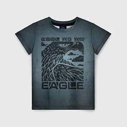 Футболка детская Cool as an eagle Крут как орел, цвет: 3D-принт