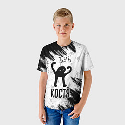 Футболка детская Кот ъуъ Костя, цвет: 3D-принт — фото 2