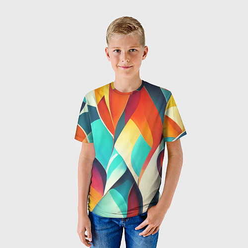 Детская футболка Красивые многоцветные узоры / 3D-принт – фото 3