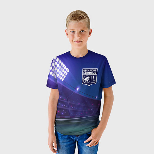 Детская футболка Lyon ночное поле / 3D-принт – фото 3