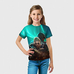 Футболка детская Assassins Creed Valhalla art, цвет: 3D-принт — фото 2