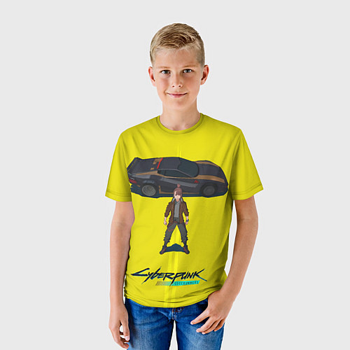 Детская футболка Киберпанк Бегущий по краю арт / 3D-принт – фото 3
