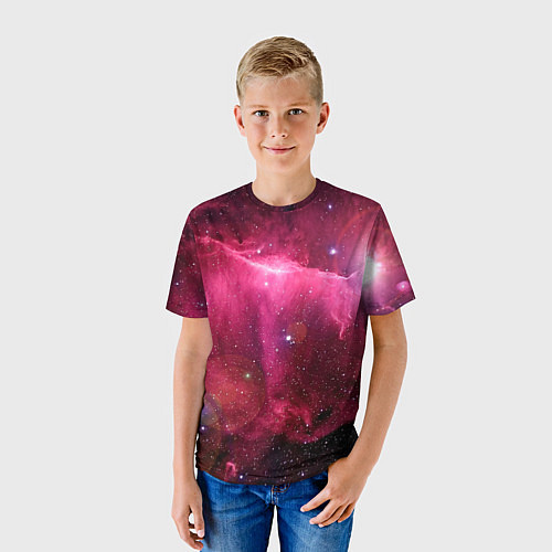 Детская футболка Рубиновая туманность / 3D-принт – фото 3
