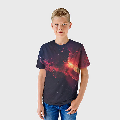 Детская футболка Космическое пламя / 3D-принт – фото 3