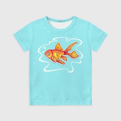Футболка детская Загадай желание: Золотая рыбка, цвет: 3D-принт